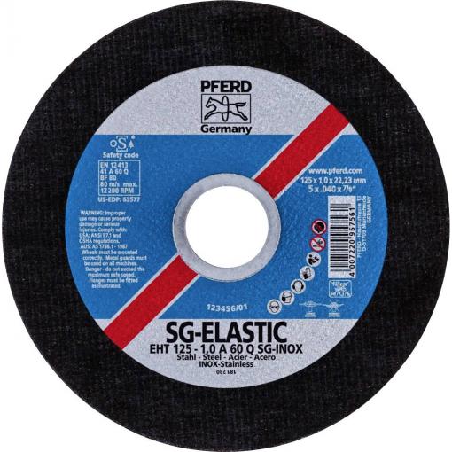 PFERD TOOLS EHT 125-1,0 SG CLASSIC STEELOX 61341106 řezný kotouč rovný 125 mm 25 ks nerezová ocel, ocel