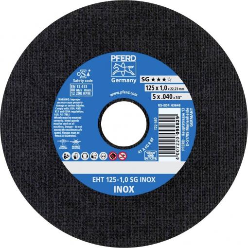 PFERD TOOLS EHT 125-1,0 SG INOX 61341116 řezný kotouč rovný 125 mm 25 ks nerezová ocel