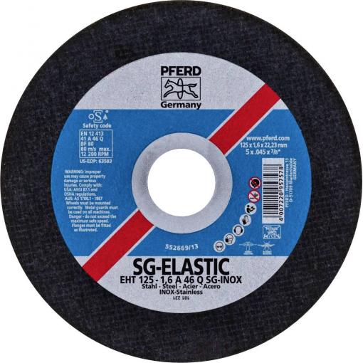 PFERD TOOLS EHT 125-1,6 SG CLASSIC STEELOX 61341120 řezný kotouč rovný 125 mm 25 ks nerezová ocel, ocel