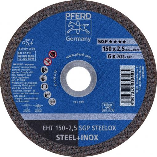 PFERD TOOLS EHT 150-2,5 SGP STEELOX 61342225 řezný kotouč rovný 150 mm 25 ks nerezová ocel, ocel
