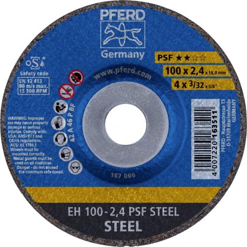 PFERD TOOLS EH 100-2,4 PSF STEEL/16,0 61739116 řezný kotouč lomený 100 mm 25 ks ocel