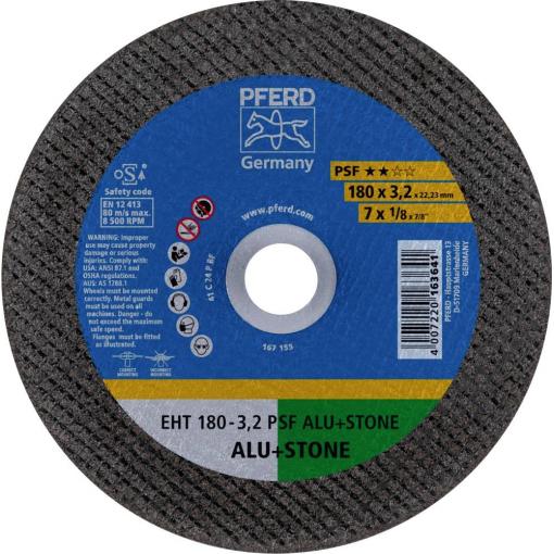PFERD TOOLS EHT 180-3,2 PSF ALU+STONE 61826222 řezný kotouč rovný 180 mm 25 ks hliník, neželezné kovy, titan, Slitina titanu, litina , Duroplast , kámen,