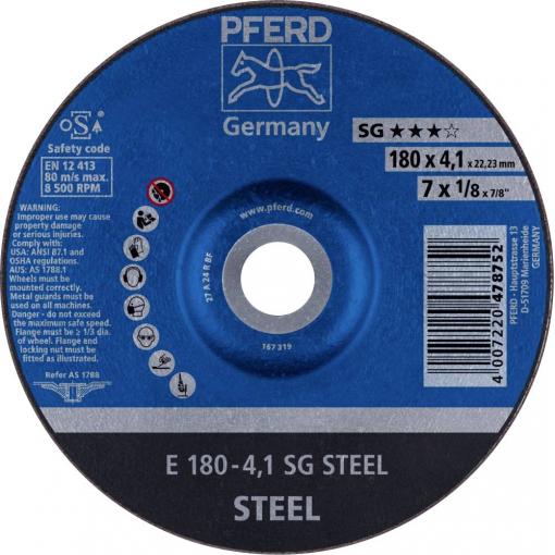 PFERD TOOLS 62217426 E 180-4,1 SG STEEL brusný kotouč lomený Průměr 180 mm Ø otvoru 22.23 mm ocel 10 ks
