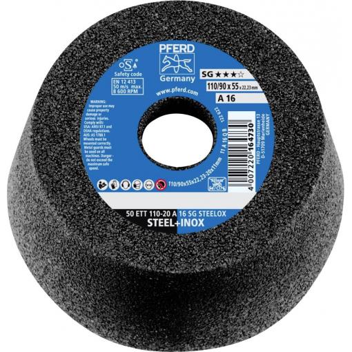 PFERD TOOLS 63418222 Brusný hrnec 50 ETT 110-20 A 16 SG STEELOX 11 cm 2 ks