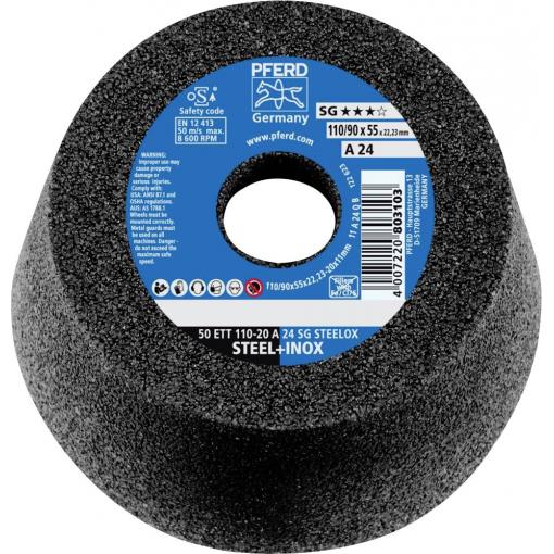 PFERD TOOLS 63418224 Brusný hrnec 50 ETT 110-20 A 24 SG STEELOX 11 cm 2 ks