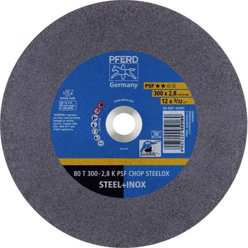 PFERD TOOLS 80 T 300-2,8 K PSF CHOP STEELOX/25,4 66323075 řezný kotouč rovný 300 mm 20 ks nerezová ocel, kalená ocel , ocel