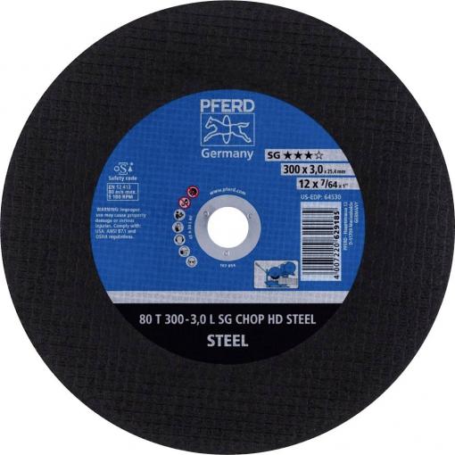 PFERD TOOLS 80 T 300-3,0 L SG CHOP HD STEEL/25,4 66323080 řezný kotouč rovný 300 mm 20 ks kalená ocel , ocel