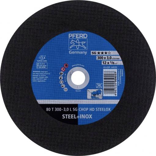 PFERD TOOLS 80 T 300-3,0 L SG CHOP HD STEELOX/25,4 66323082 řezný kotouč rovný 300 mm 20 ks nerezová ocel, kalená ocel , ocel
