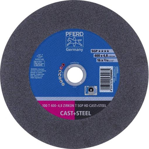 PFERD TOOLS 100 T 400-4,8 ZIRKON T SGP HD CAST+STEEL/40,0 66323235 řezný kotouč rovný 400 mm 10 ks kalená ocel , litina , ocel, ocelový odlitek