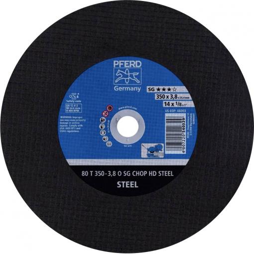 PFERD TOOLS 80 T 350-3,8 O SG CHOP HD STEEL/25,4 66323513 řezný kotouč rovný 350 mm 10 ks kalená ocel , ocel