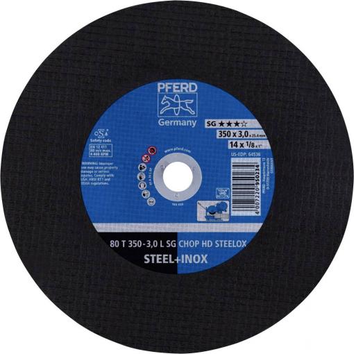 PFERD TOOLS 80 T 350-3,0 L SG CHOP HD STEELOX/25,4 66323582 řezný kotouč rovný 350 mm 10 ks nerezová ocel, kalená ocel , ocel