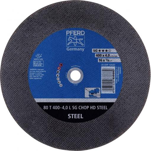 PFERD TOOLS 80 T 400-4,0 L SG CHOP HD STEEL/25,4 66324080 řezný kotouč rovný 400 mm 10 ks kalená ocel , ocel
