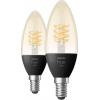 Philips Lighting Hue LED žárovka (sada 2 ks) 871951430221100 Energetická třída (EEK2021): G (A - G) Hue White E14 Kerze Doppelpack Filament 2x300lm E14 9 W