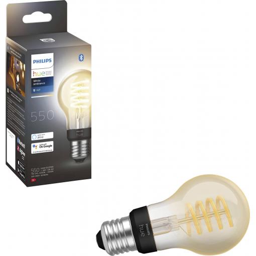 Philips Hue LED žárovka 871951430142900 Energetická třída (EEK2021): G (A - G) Hue White Ambiance Einzelpack Filament 300lm E27 7 W teplá až studená bílá