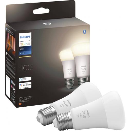 Philips Hue LED žárovka (sada 2 ks) 871951428919200 Energetická třída (EEK2021): F (A - G) Hue White Doppelpack 2x1050lm 75W E27 19 W teplá bílá