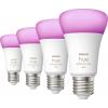 Philips Hue sada 4 LED žárovek 871951432840200 Energetická třída (EEK2021): F (A - G) Hue White & Col. Amb. Viererpack 4x570lm 60W E27 9 W teplá až studená bílá