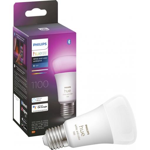 Philips Hue LED žárovka 871951429117100 Energetická třída (EEK2021): F (A - G) Hue White & Col. Amb. Einzelpack 800lm 75W E27 11 W teplá až studená bílá