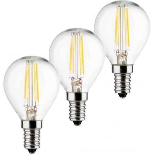Müller-Licht 400293 LED Energetická třída (EEK2021) E (A - G) E14 kapkový tvar 4 W = 40 W teplá bílá 3 ks