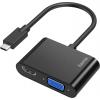 Hama 00200313 USB-C® / HDMI / VGA adaptér [1x USB-C® zástrčka - 1x VGA zásuvka, HDMI zásuvka] černá