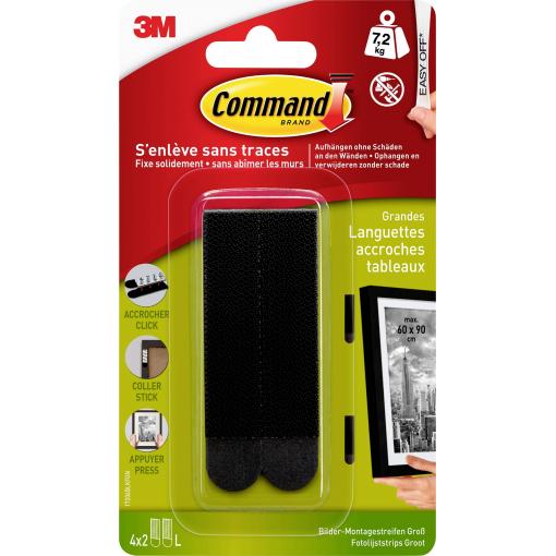 3M Pásek Command™ černá Množství: 4 pár