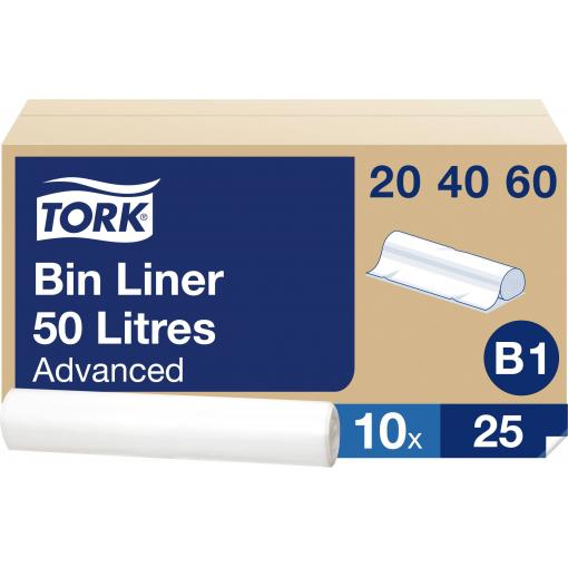 TORK 204060 pytle na odpadky 50 l transparentní 250 ks