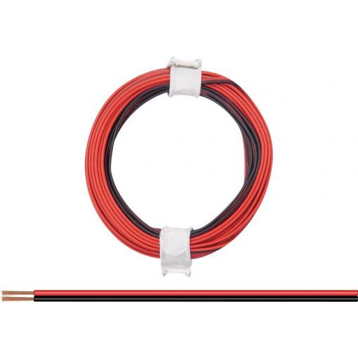Donau Elektronik 114-01 lanko/ licna 2 x 0.08 mm² červená/černá 5 m
