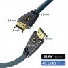 Oehlbach HDMI kabel Zástrčka HDMI-A, Zástrčka HDMI-A 1.50 m permanentní modrá , antracitová D1C92601 8K UHD HDMI kabel