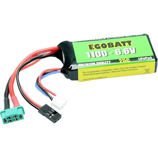 Pichler Modellbau 15143 akupack LiFe (modelářství), 6.6 V, 1100 mAh, články 2, 25 C, Softcase, JR, MPX