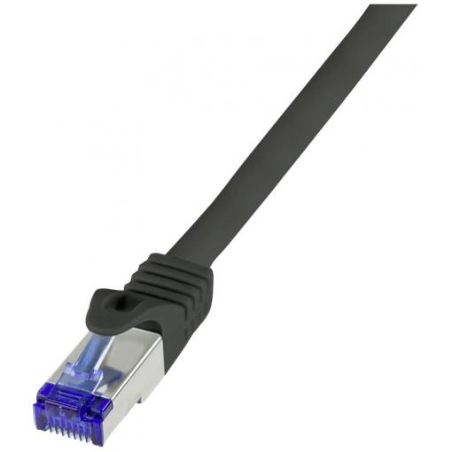 LogiLink C6A023S RJ45 USB kabel CAT 6A S/FTP 0.50 m černá 1 ks