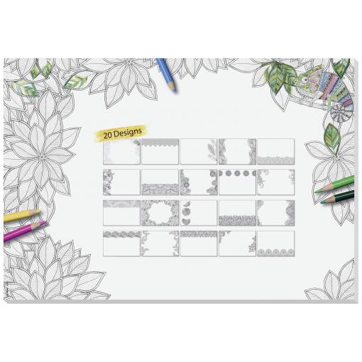 Sigel Adult Coloring HO580 psací podložka čisté černá/bílá (š x v) 59.5 cm x 41 cm