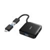 Hama 00200116 USB Hub 4 porty USB-A USB 3.0 5 GBit/s s konektorem USB C černá