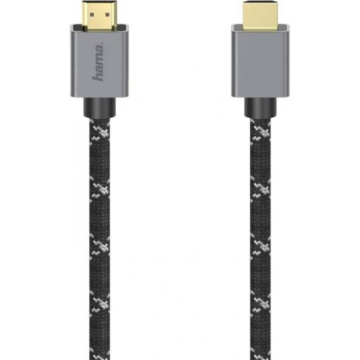 Hama HDMI kabel Zástrčka HDMI-A, Zástrčka HDMI-A 2.00 m šedá, černá 00200504 8K UHD HDMI kabel