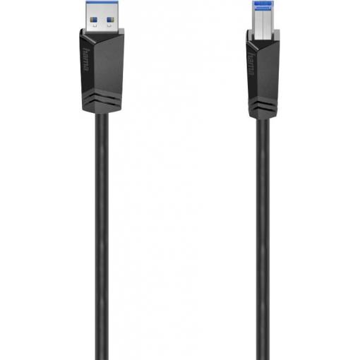 Hama USB kabel USB 3.2 Gen1 USB-A zástrčka, USB-B zástrčka 1.50 m černá 00200625