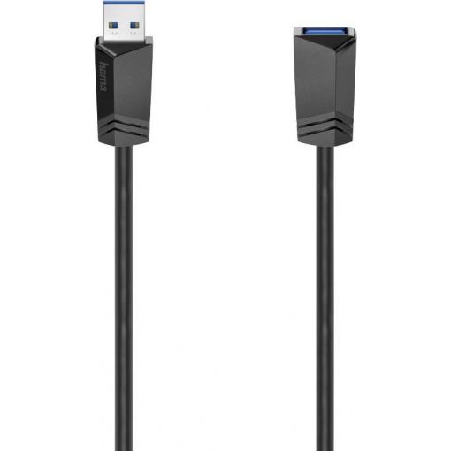 Hama USB kabel USB 3.2 Gen1 USB-A zástrčka, USB-A zásuvka 1.50 m černá 00200628