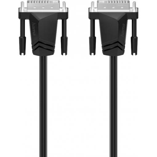 Hama DVI kabel DVI-I 24+5pól. Zástrčka, DVI-I 24+5pól. Zástrčka 1.50 m černá 00200706 DVI kabel