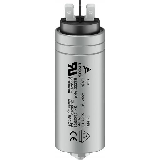 TDK B32332I6306J080 1 ks fóliový kondenzátor MKP s konektorem 30 µF 450 V/AC 5 % (Ø x v) 35 mm x 93 mm Piece