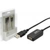 Digitus USB kabel USB 2.0 USB-A zástrčka, USB-A zásuvka 5.00 m černá Aktivní se zesílením signálu DA-70130-4