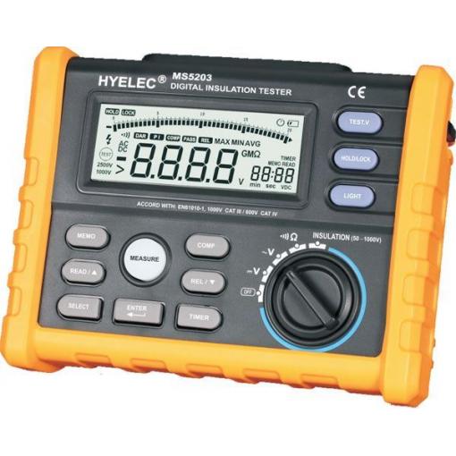 Měřič izolačního odporu PeakMeter PM5203 /MS5203/ - 1000V