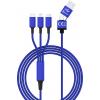 Smrter Nabíjecí kabel USB USB 2.0 USB-A zástrčka, USB-C ® zástrčka, Apple Lightning konektor, USB Micro-B zástrčka 1.20 m modrá SMRTER_HYDRA_ULT_NB