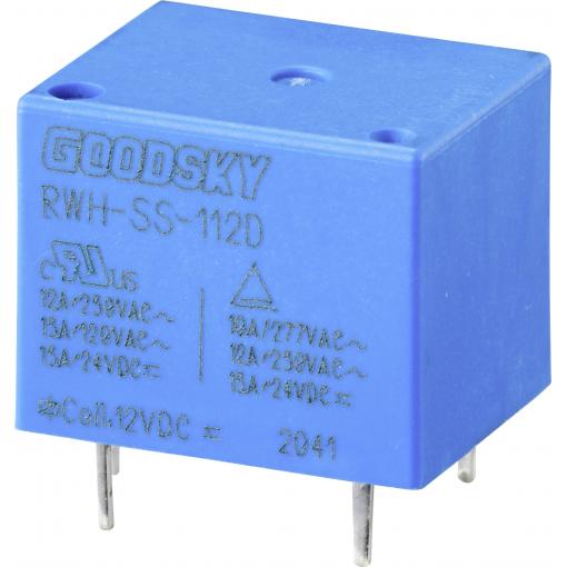 GoodSky RWH-SS-112D relé do DPS 12 V/DC 15 A 1 přepínací kontakt 1 ks Tray