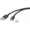 Renkforce USB kabel USB 2.0 USB-A zástrčka, USB-C ® zástrčka 1.00 m černá magnetická zástrčka RF-4746076