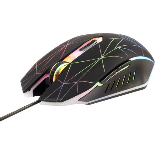 Renkforce RF-GM-120 optická herní myš, přenos USB, 6 tlačítko, 3600 dpi, černá