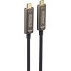 SpeaKa Professional USB-C® kabel USB-C ® zástrčka, USB-C ® zástrčka 15.00 m černá SP-9505616 krytí TPE Kabel pro displeje USB-C®