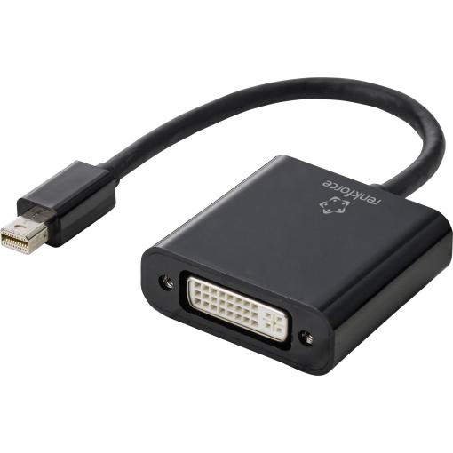 Renkforce RF-4769258 DisplayPort / DVI adaptér [1x mini DisplayPort zástrčka - 1x DVI zásuvka 24+5pólová] černá PVC plášť 15.00 cm
