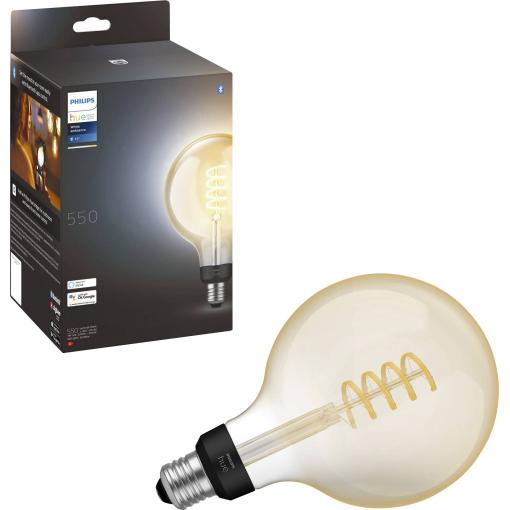 Philips Hue LED žárovka 871951430154200 Energetická třída (EEK2021): G (A - G) Hue White Ambiance Einzelpack Giant Globe G125 Filament 300lm E27 7 W teplá až
