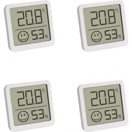 TFA Dostmann 4-pack teploměr a vlhkoměr bílá