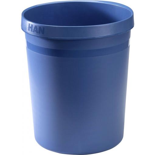 HAN GRIP KARMA 18198-16 odpadkový koš 18 l (Ø x v) 31.2 cm x 35 cm recyklovaný plast ekomodrá 1 ks