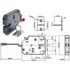 Elektrický zámek XG-07C, 12 V DC, 1,8 A, stříbrný