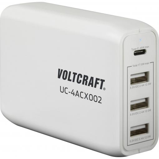 VOLTCRAFT UC-4ACX002 VC-11744745 USB nabíječka vnitřní Výstupní proud (max.) 3400 mA 4 x 1x USB-C®, 3x USB A