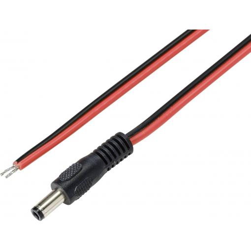 TRU COMPONENTS TC-9556652 nízkonapěťový připojovací kabel nízkonapěťová zástrčka - kabel s otevřenými konci 5.5 mm 2.5 mm 2.00 m 1 ks